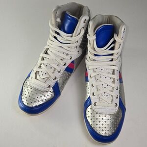 Creative Recreation Galow Hi Top Silver Blue Pink Lace Up Size 8